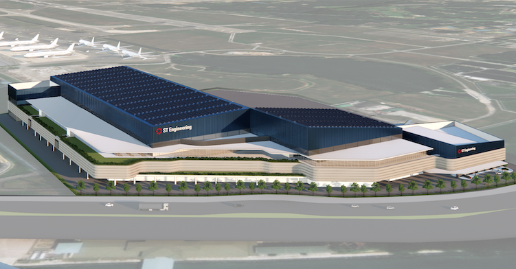 artist impression of the airframe MRO facility at changi creek