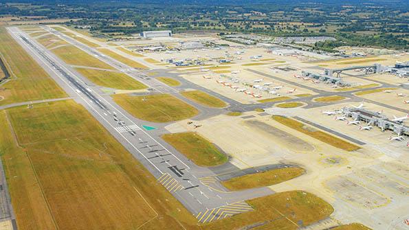 runway at London Gatwick Airport
