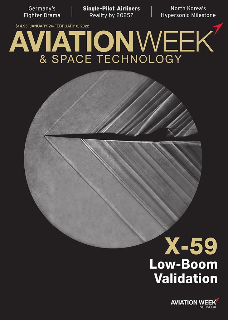 schlieren image of the Lockheed Martin X-59 low-boom flight demonstrator model