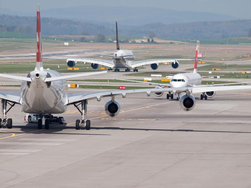 airplanes on tarmac