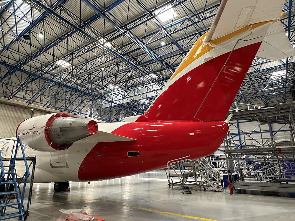 J&C Aero's aircraft branding project with Air Nostrum