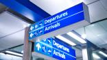 Heathrow Airport departures arrivals signs