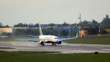 Ryanair landing at Vilnius
