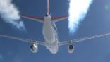 Contrails from Airbus A320