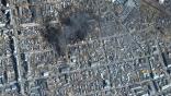aerial photo of besieged city Mariupol, Ukraine