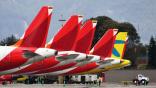 Avianca and Viva tails at Bogota airport
