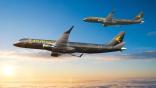 Embraer P2Fs flying into sun