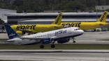 Spirit and Jet Blue aircraft 