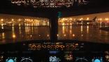 view of runway from a cockpit