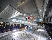 A400M carrying an AS555 Fennec helicopter