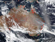 Fires burning in New South Wales and Queensland, Australia