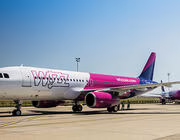 parked Wizz aircraft