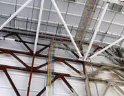 metal structure in aircraft hangar