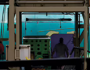 aviation employee working