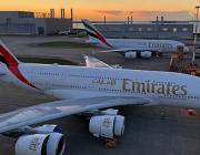 Emirates aircraft on runway